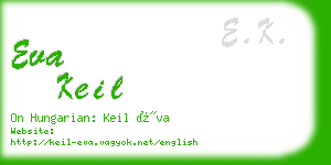 eva keil business card